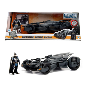 اسباب بازی ماشین فلزی بتموبیل سری Justice League و فیگور بتمن با مقیاس 1:24_ماشین اسباب بازی